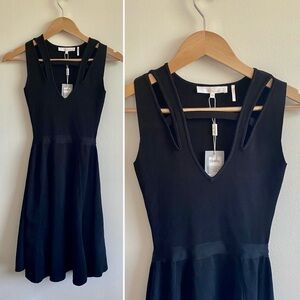 Stretta || Bandage Fit and Flare Bandage Dress Black XS NWT
